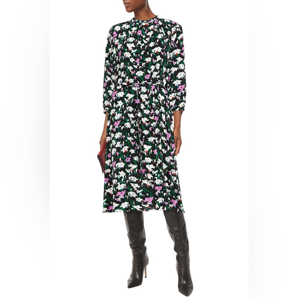 Veronica Beard Cecelia Floral Midi Dress – Size 0